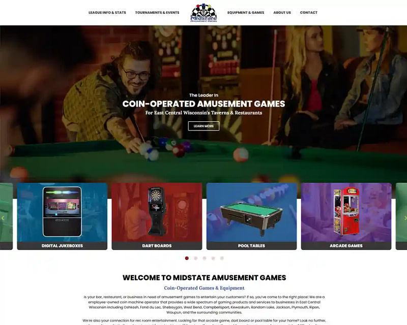 Midstate Amusements Website